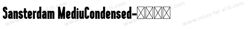 Sansterdam MediuCondensed字体转换